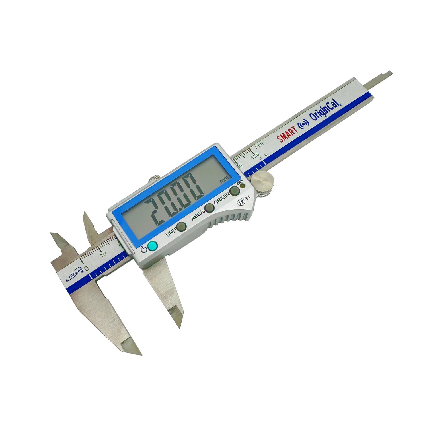 iGaging OriginCal IP54 Digital Caliper - Smart Wireless 0-100mm/0-4"