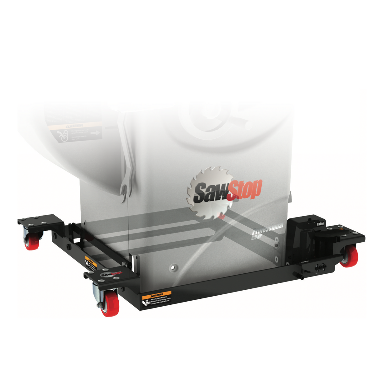 SawStop Industrial Cabinet Saw Mobile Base with PCS Conversion Kit Assembly