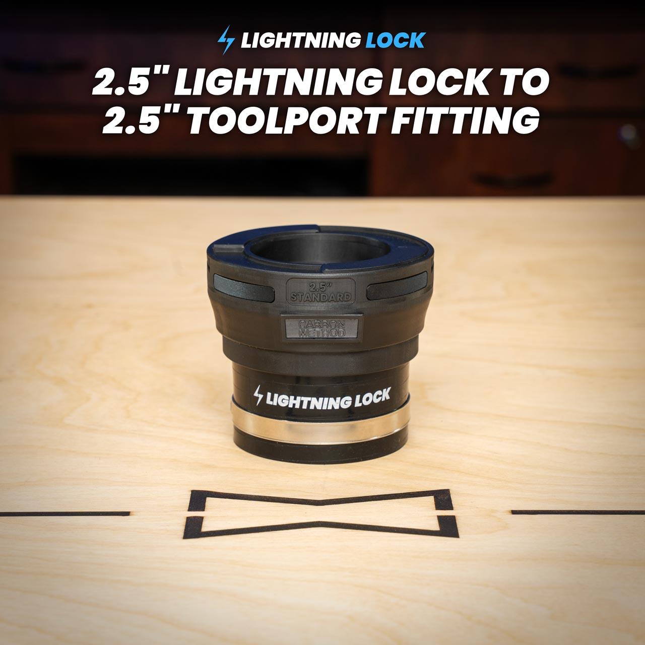 Lightning Lock 63mm/2.5" Standard to 63mm/2.5" ToolPort Fitting
