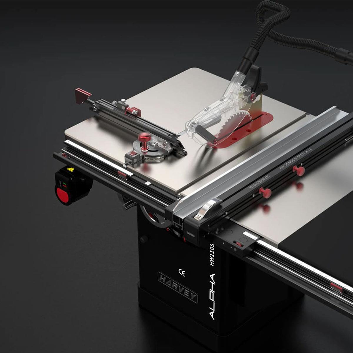 Harvey ALPHA HW110SE Table Saw with Compass ST-1500 Sliding Table