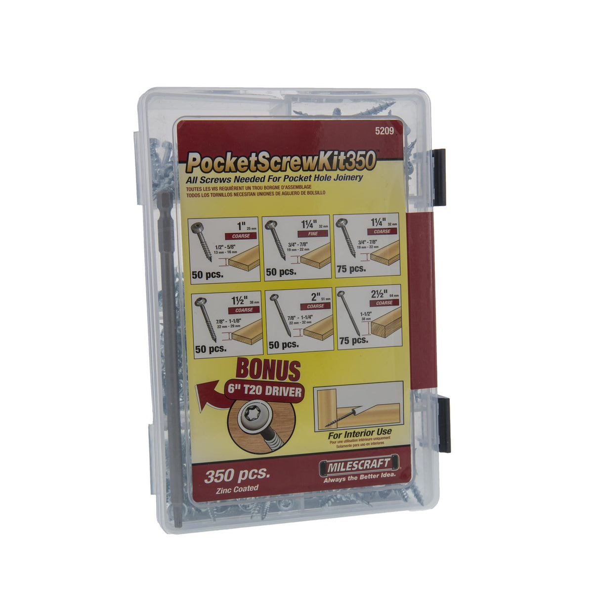 Milescraft Pocket Screw Kit 350