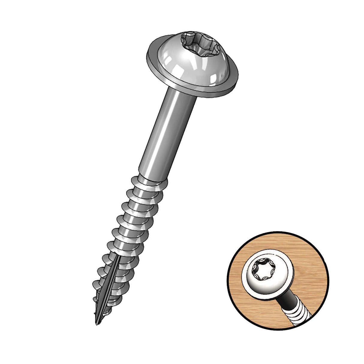 Milescraft 1-1/4" Pocket Screws - Coarse (100 Pack)