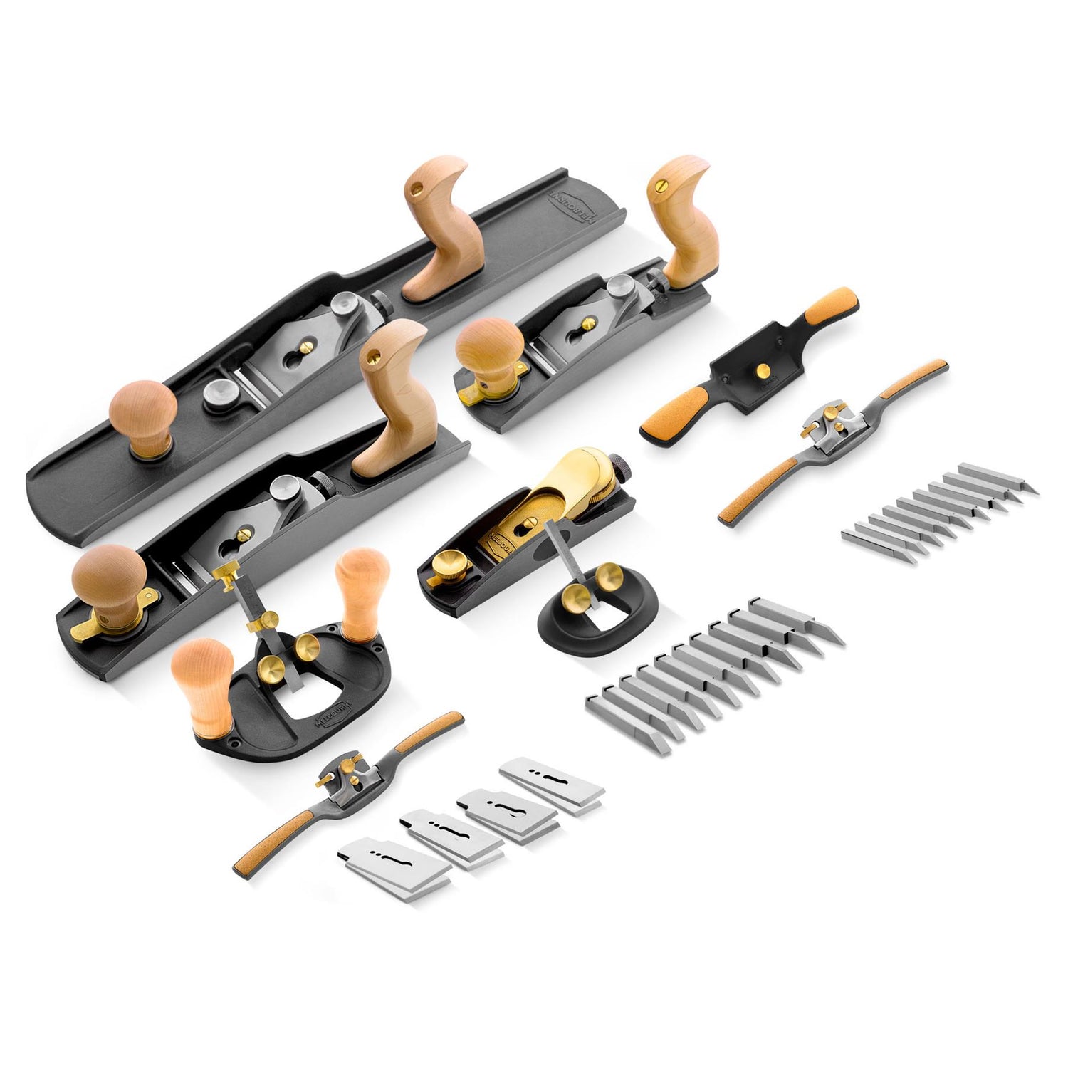 Melbourne Tool Company Set of Nine Planes and Tools with Extra Blades