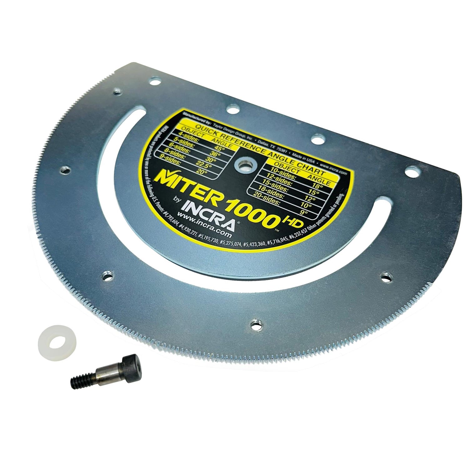 INCRA Replacement 1000HD Protractor Top Plate with Pad and Pivot Fastener