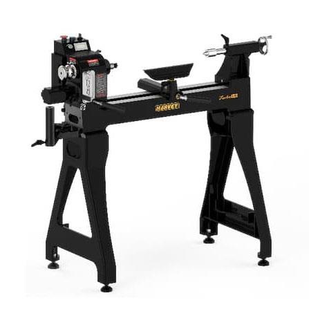 Harvey T-40 Woodturning Lathe with Cast Iron Legs and Outrigger