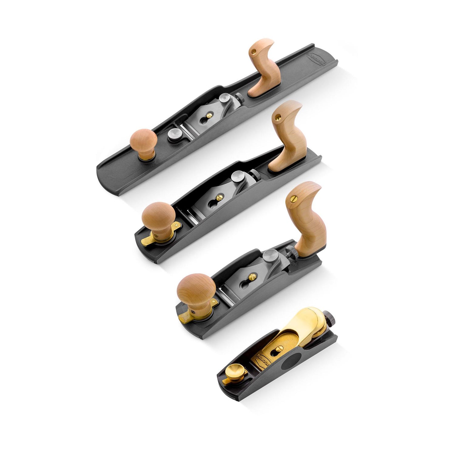 Melbourne Tool Company Low Angle Block, Smoothing, Jack and Jointer Plane Set