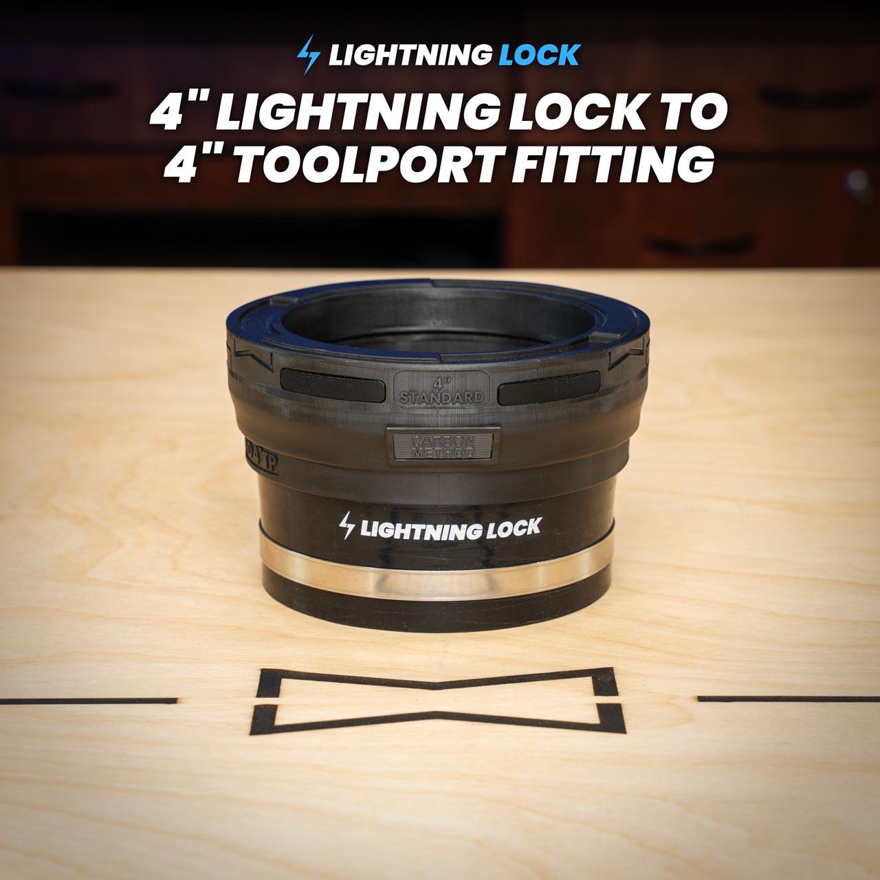 Lightning Lock 102mm/4" Standard to 102mm/4" ToolPort Fitting