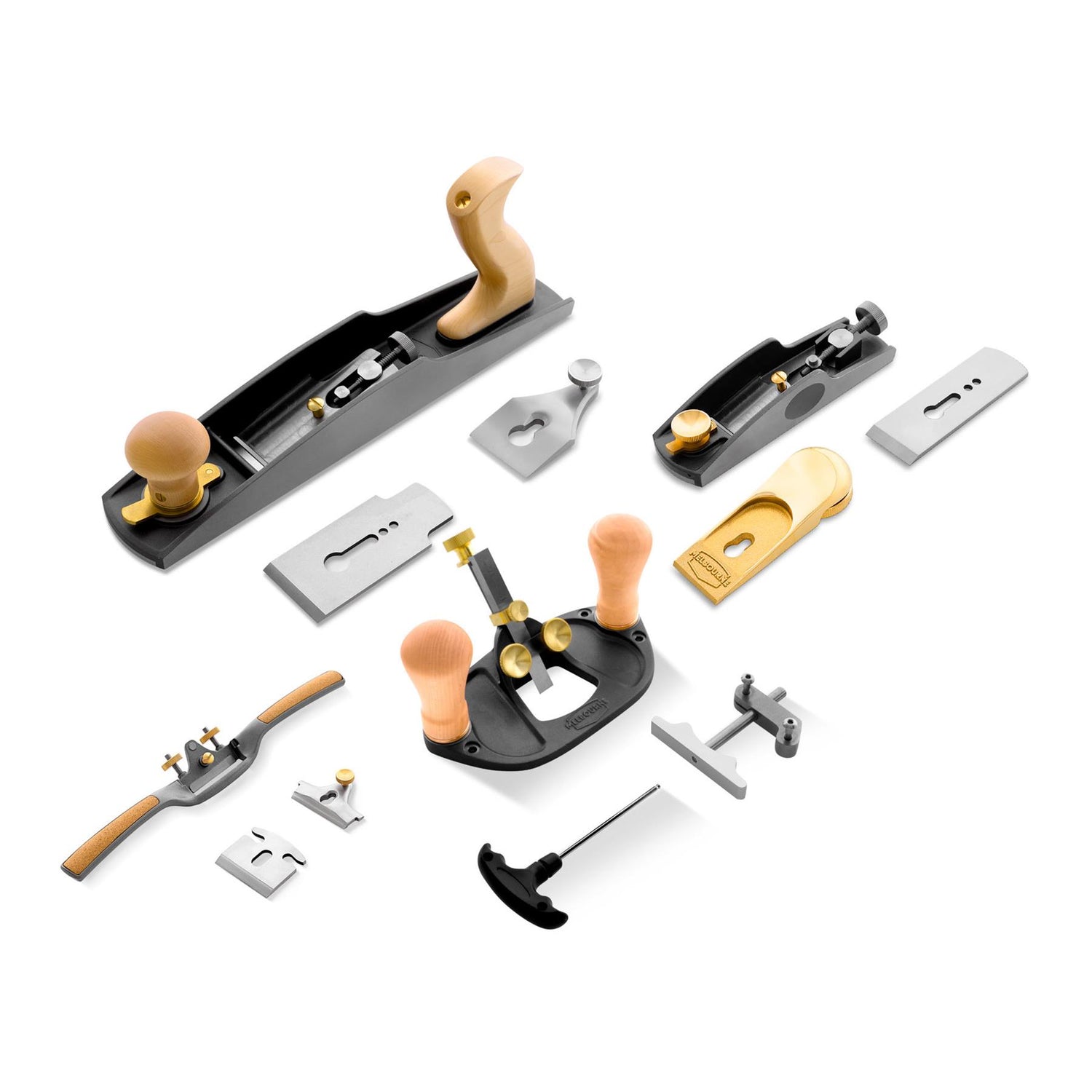 Melbourne Tool Company Set of Nine Planes and Tools with Extra Blades