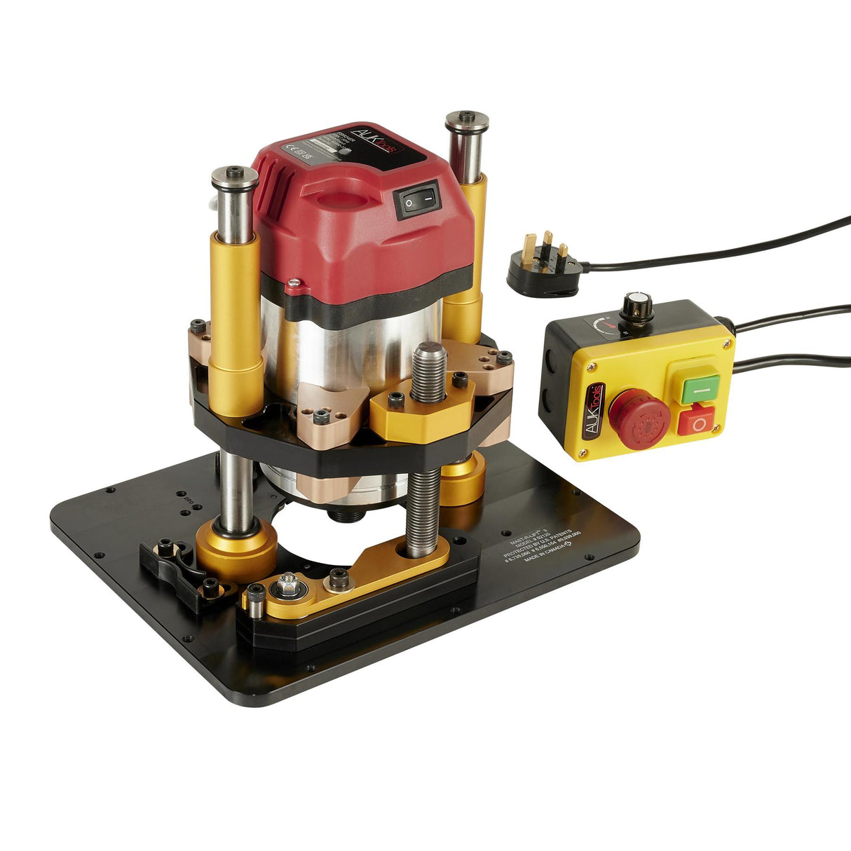 INCRA Mast-R-Lift II and AUKTools Router Motor 2400W with Speed Control NVR Switch (EU Plug)