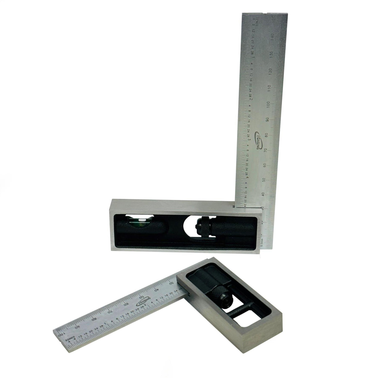iGaging Precision Double Square Set - 100mm/4" and 150mm/6" Dual Scale