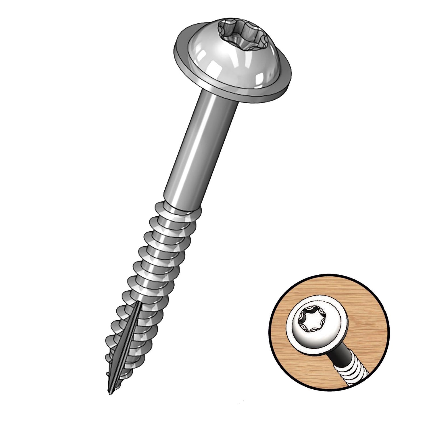 Milescraft 1-1/4" Pocket Screws - Fine (100 Pack)