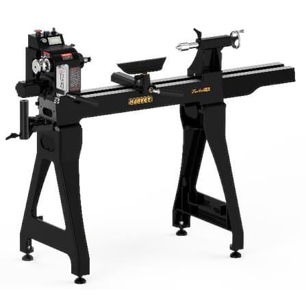 Harvey T-40 Woodturning Lathe with Cast Iron Legs, Outrigger and Extension Bed