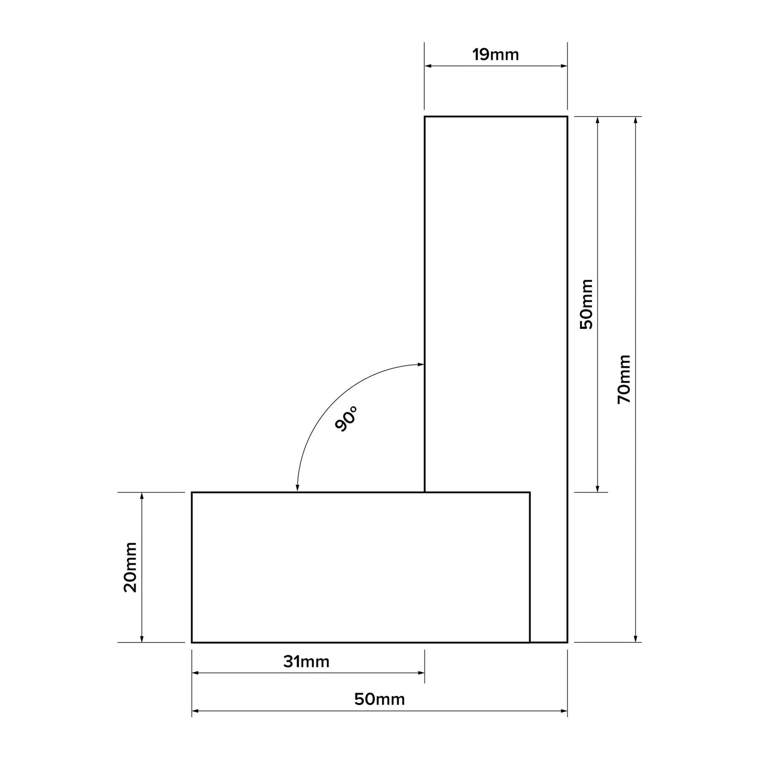 Verum Precision Engineer's Square - 50mm (2")