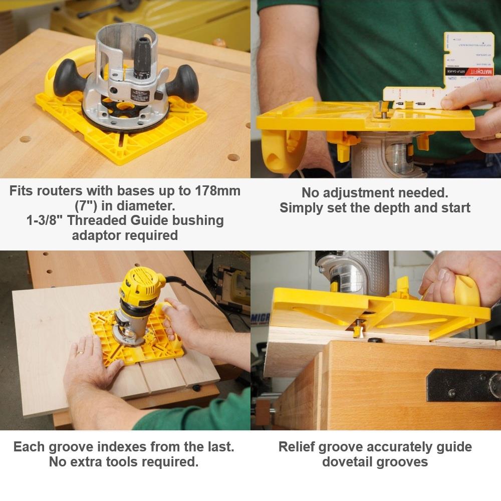Micro Jig MATCHFIT Grid Router Guide - Guide Only
