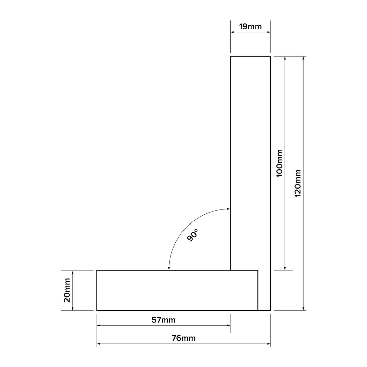 Verum Precision Engineer's Square - 100mm (4")