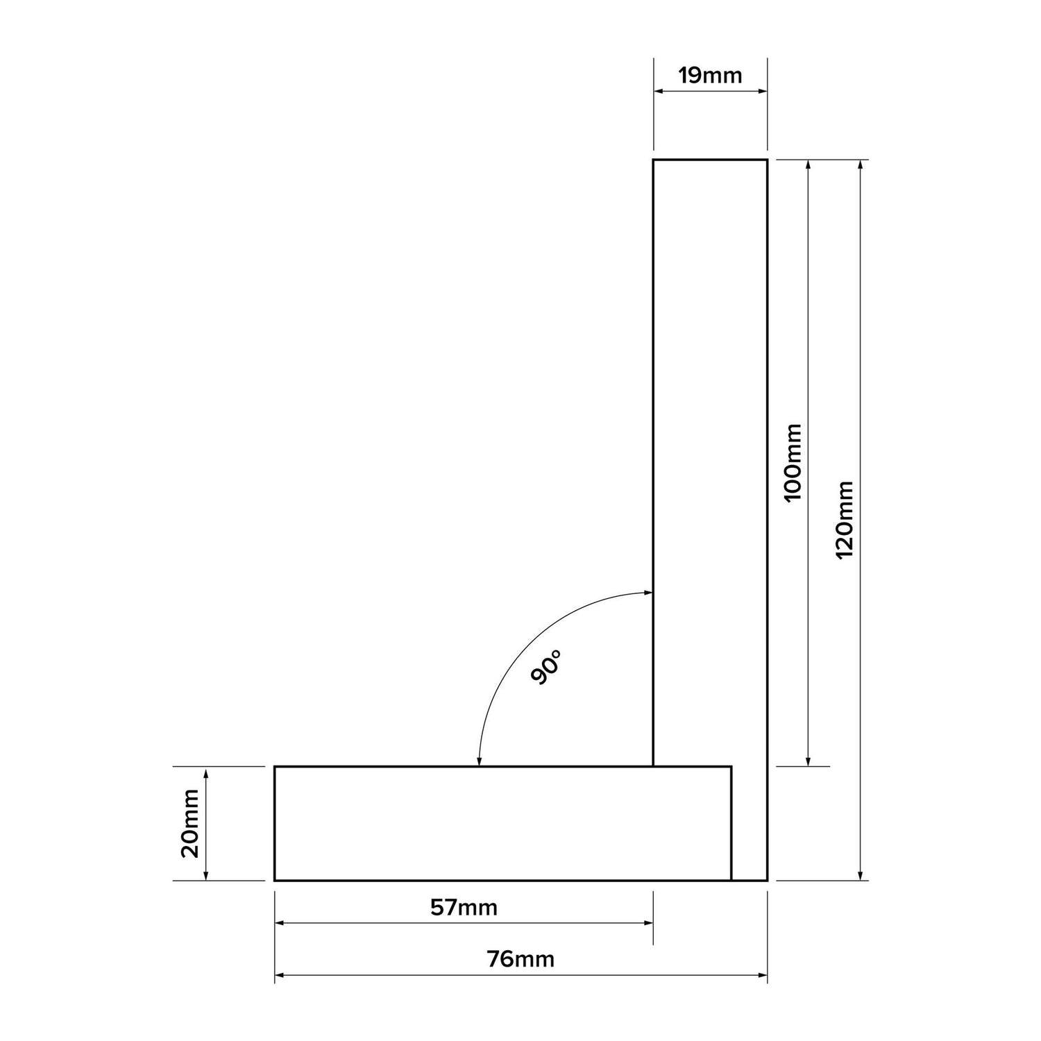Verum Precision Engineer's Square - 100mm (4")