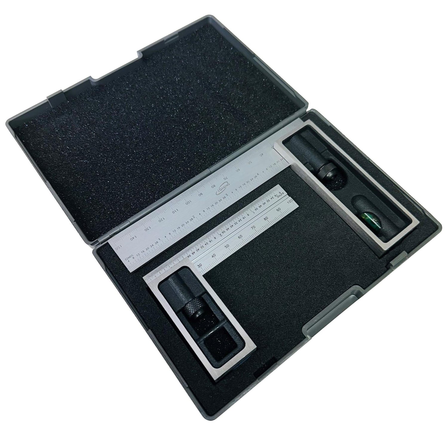 iGaging Precision Double Square Set - 100mm/4" and 150mm/6" Dual Scale