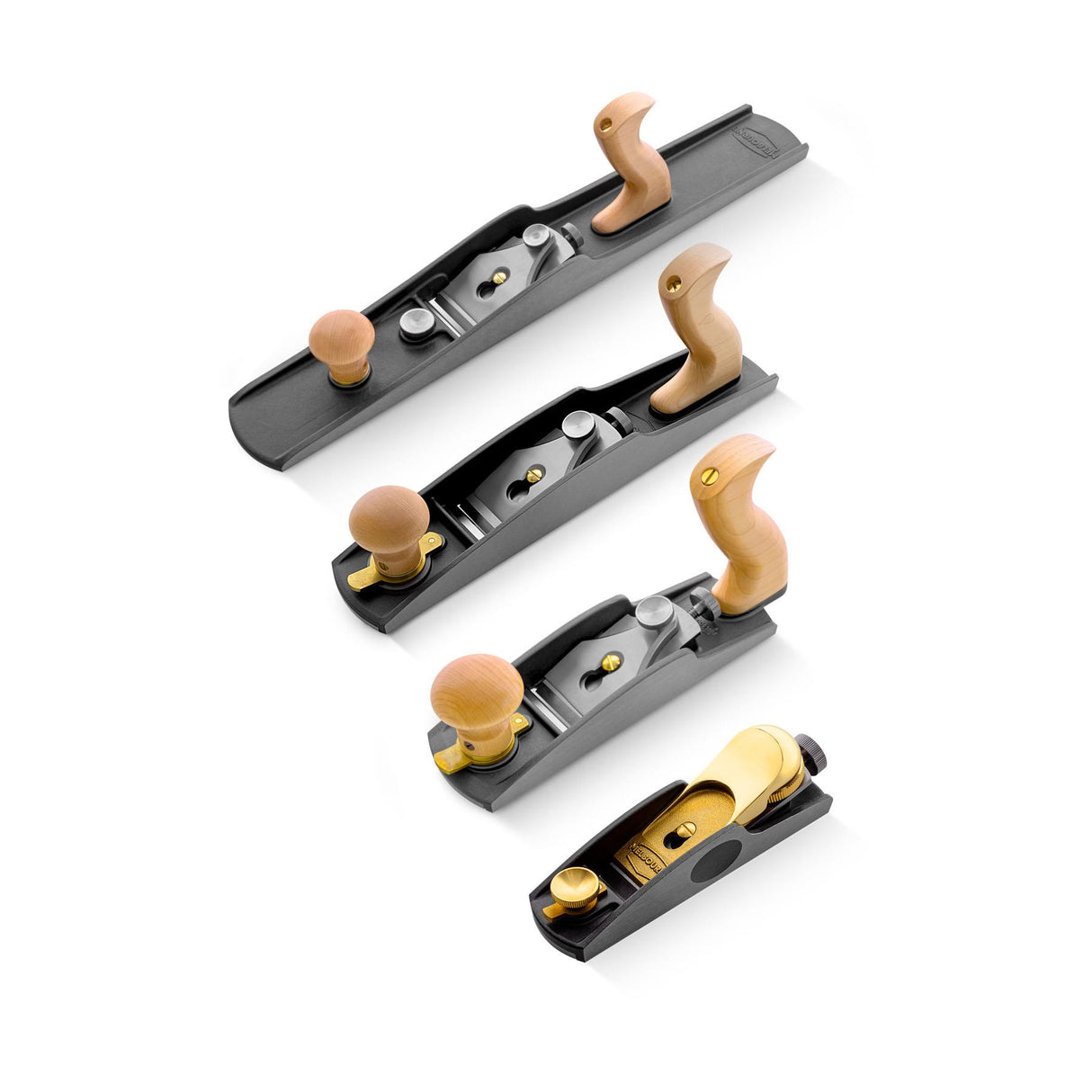 Melbourne Tool Company Low Angle, Block, Smoothing, Jack and Jointer Plane Set with Extra Blades