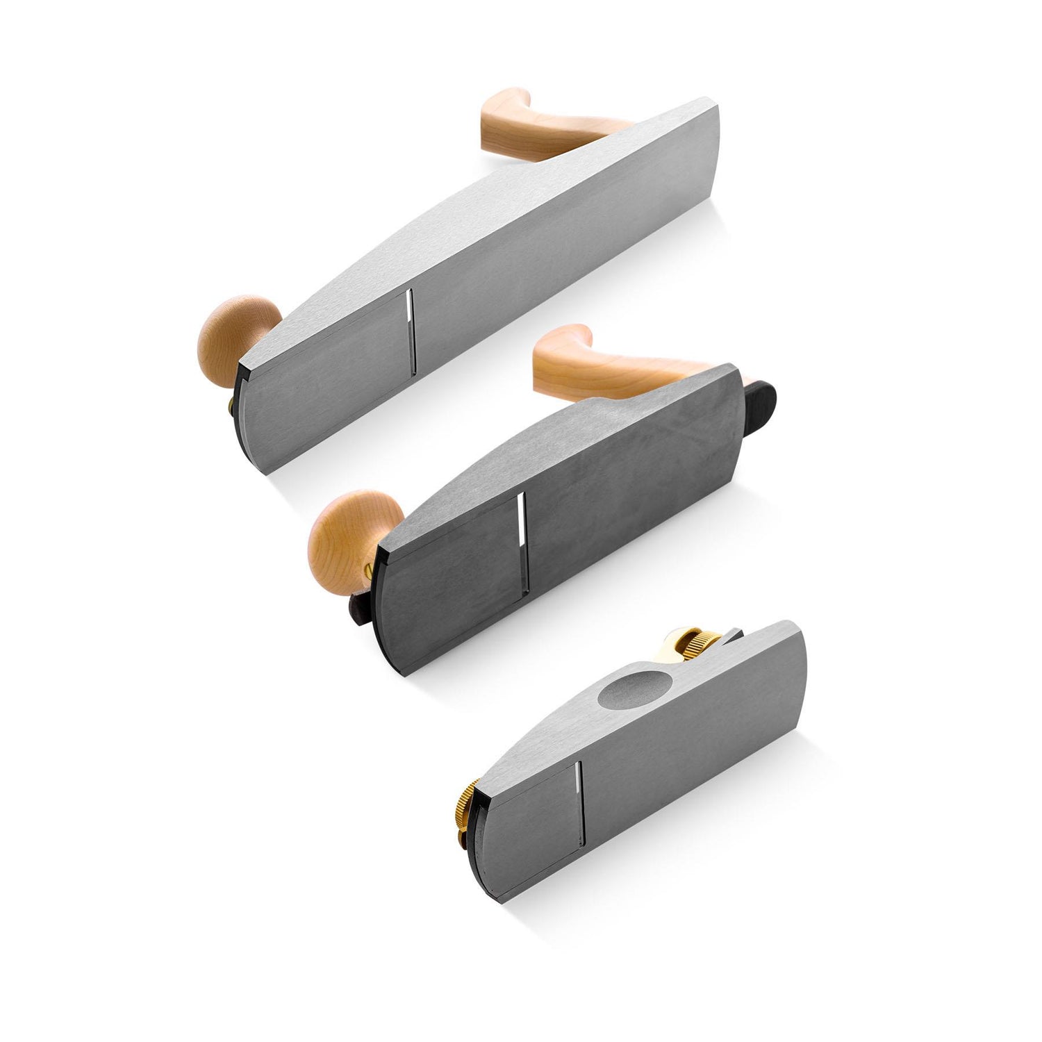 Melbourne Tool Company Low Angle Block, Smoothing and Jack Plane Set with Extra Blades