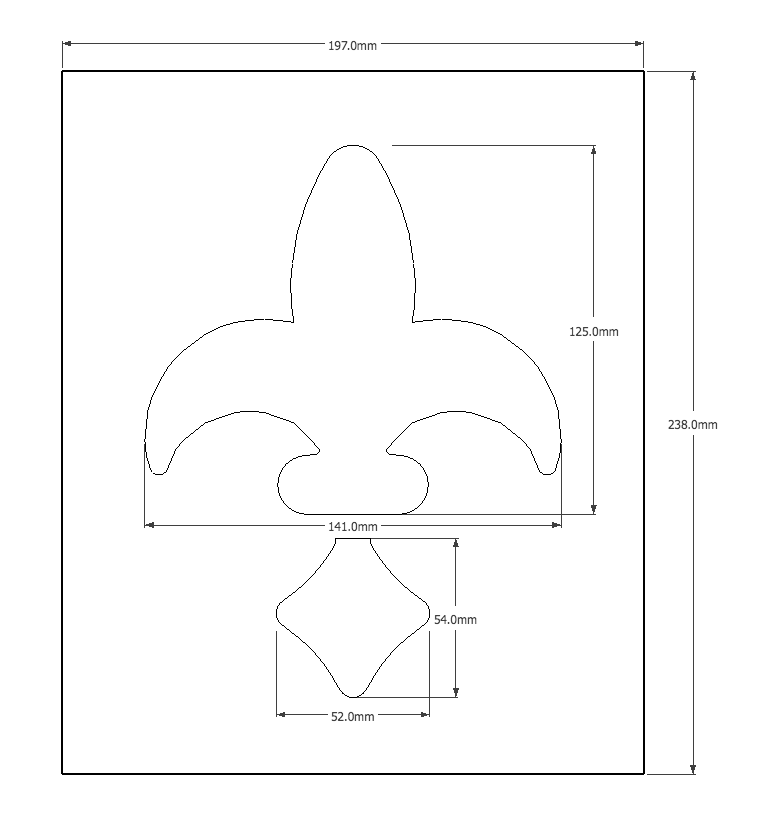 AUKTools Fleur-De-Lis Router Inlay Template