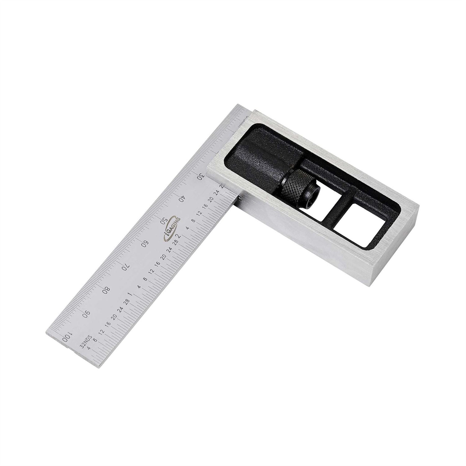 iGaging Precision Double Square 100mm/4" Dual Scale