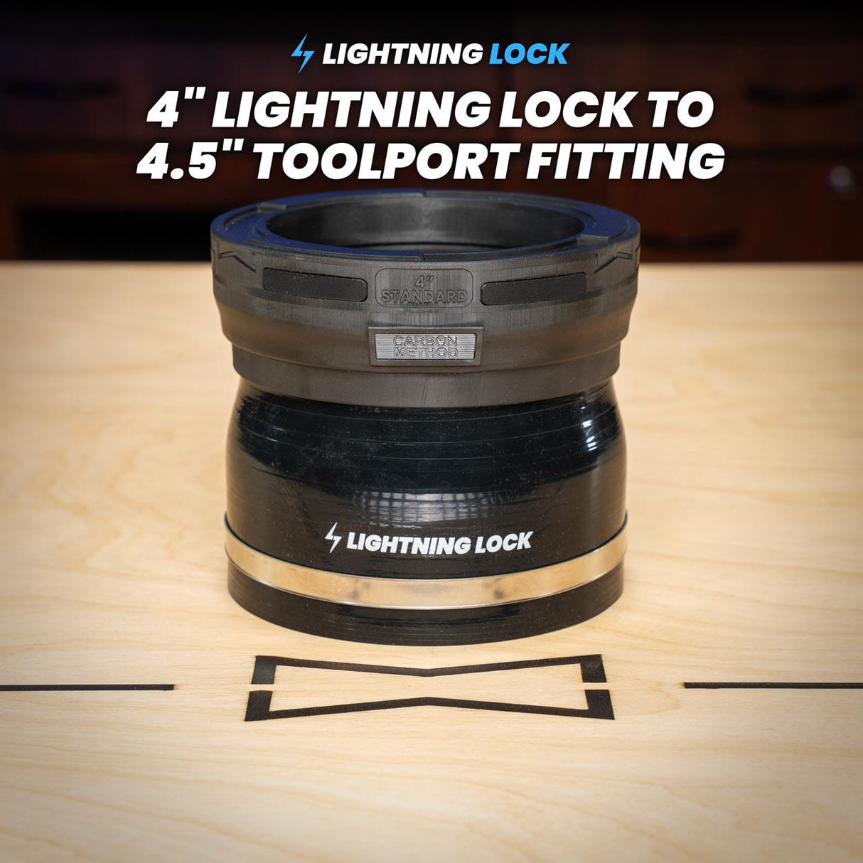 Lightning Lock 102mm/4" Standard to 114mm/4.5" ToolPort Fitting