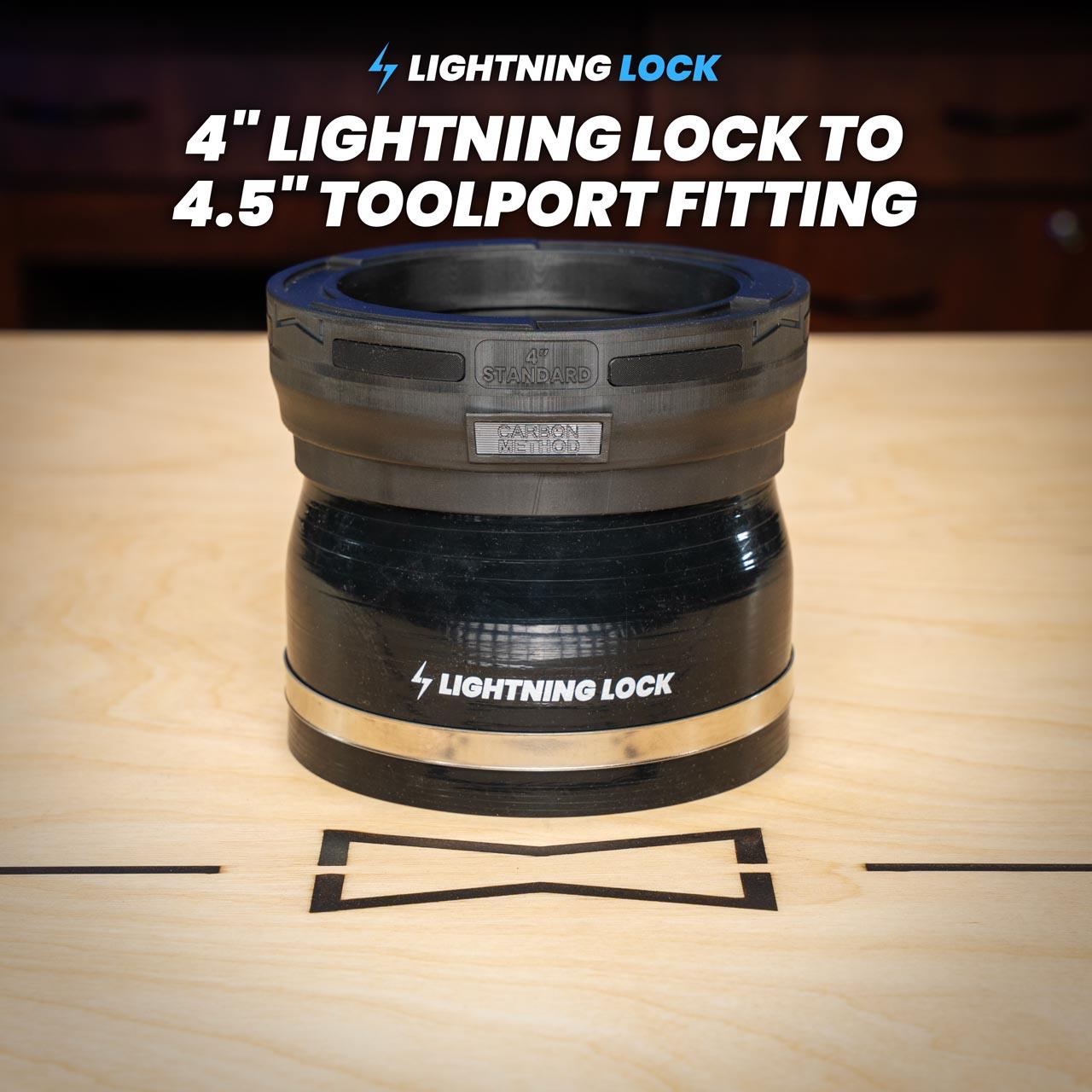 Lightning Lock 102mm/4" Standard to 114mm/4.5" ToolPort Fitting