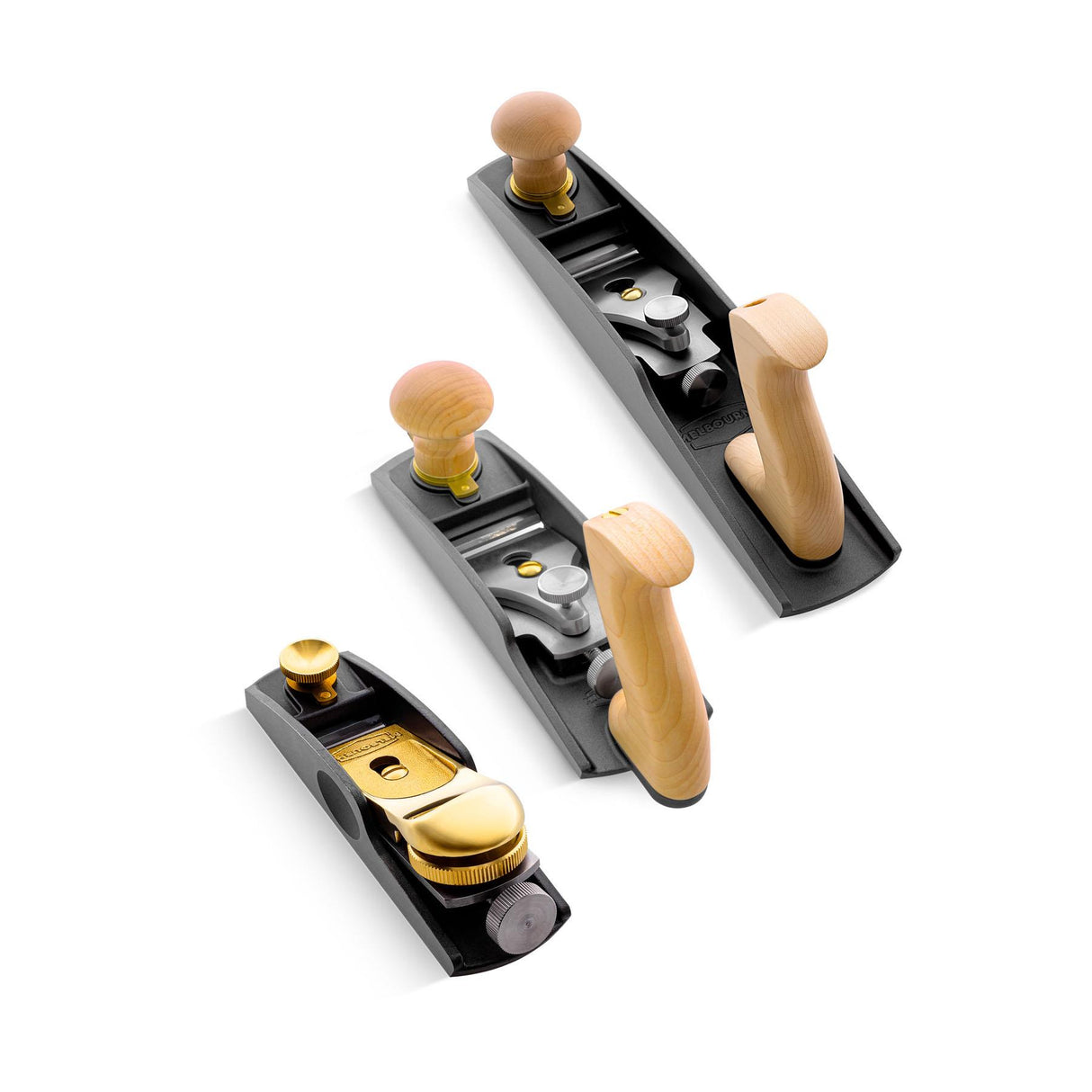 Melbourne Tool Company Low Angle Block, Smoothing and Jack Plane Set with Extra Blades