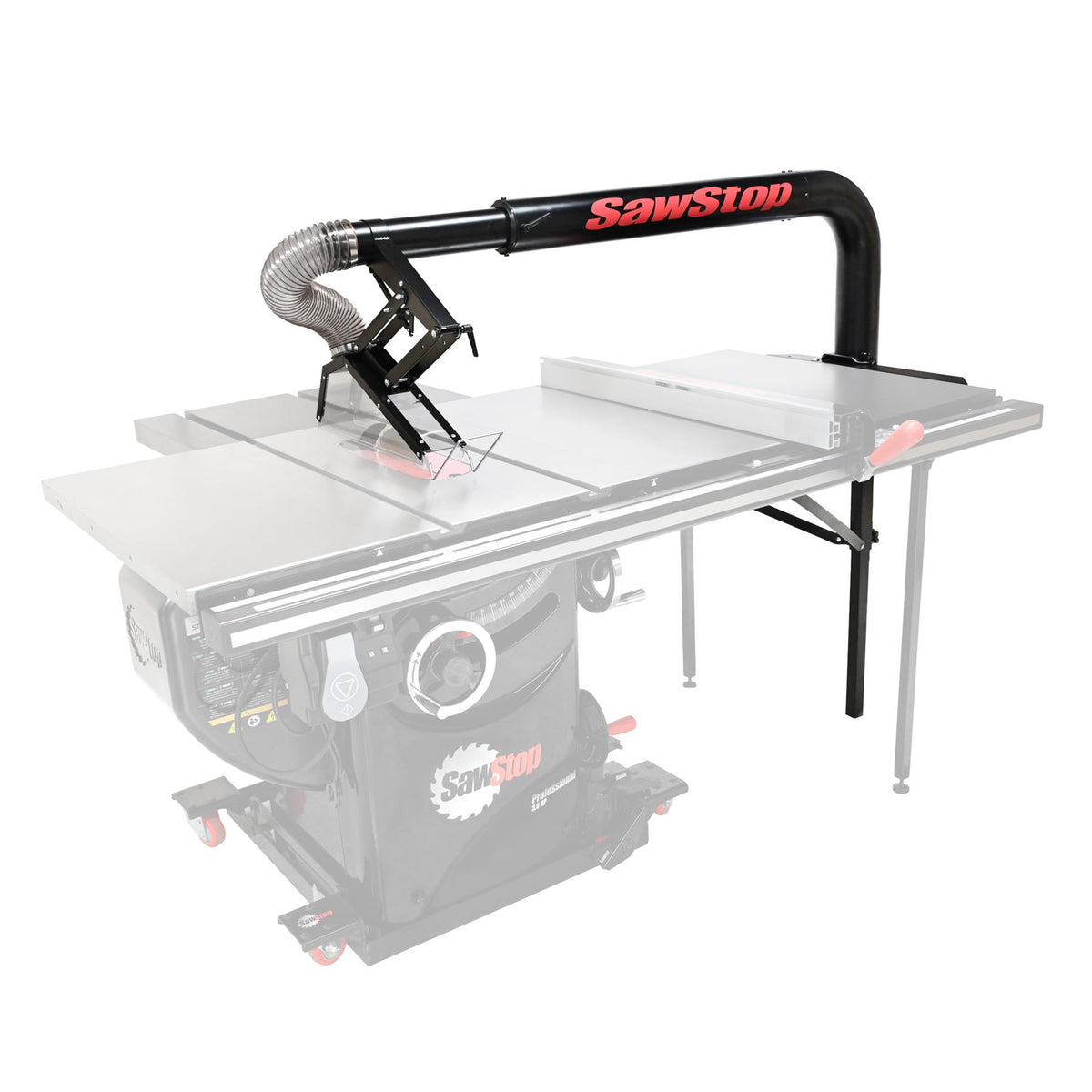 SawStop Professional Cabinet Saw with DADO Essentials and Floating Arm Dust Collection