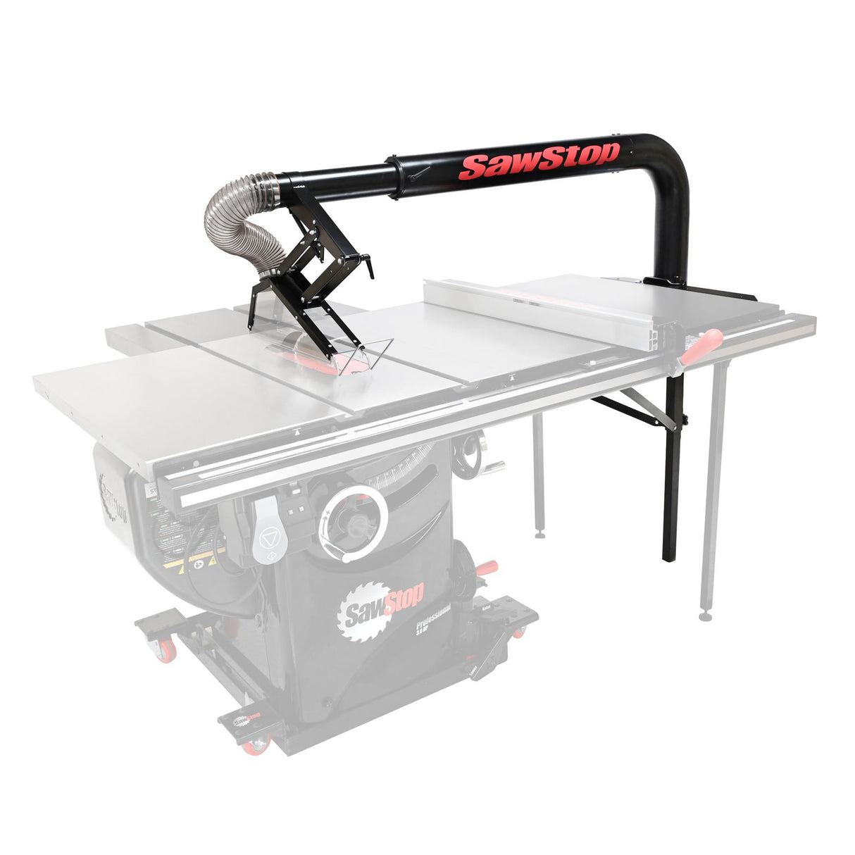 SawStop Professional Cabinet Saw with DADO Essentials and Floating Arm Dust Collection