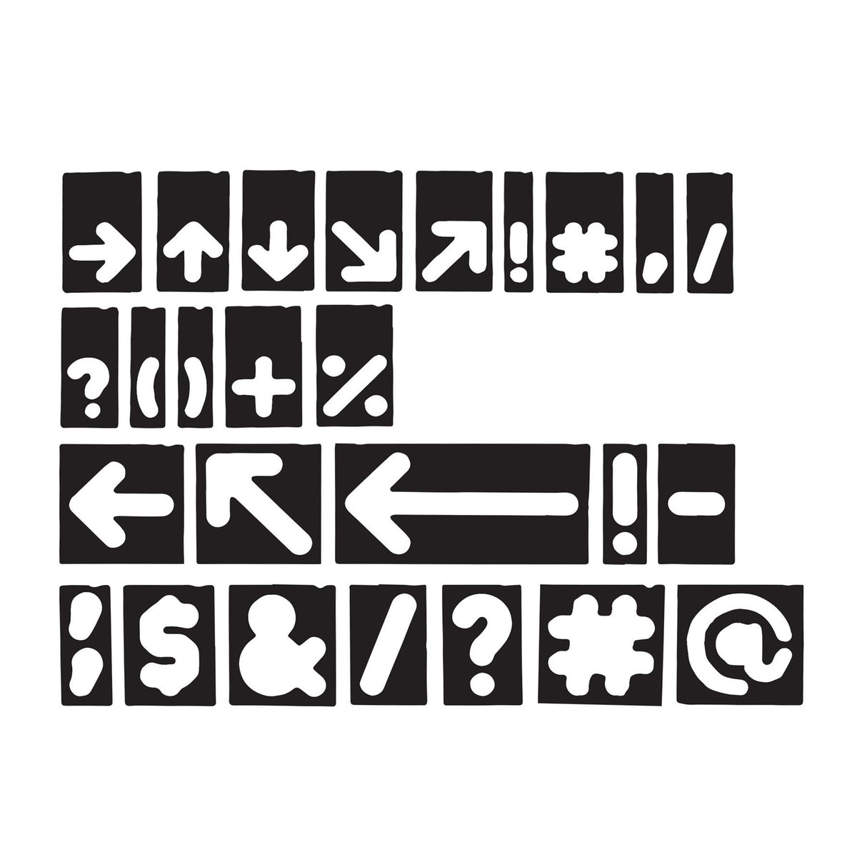 Milescraft Horizontal Symbol Template Set 1-1/2" & 2-1/2"