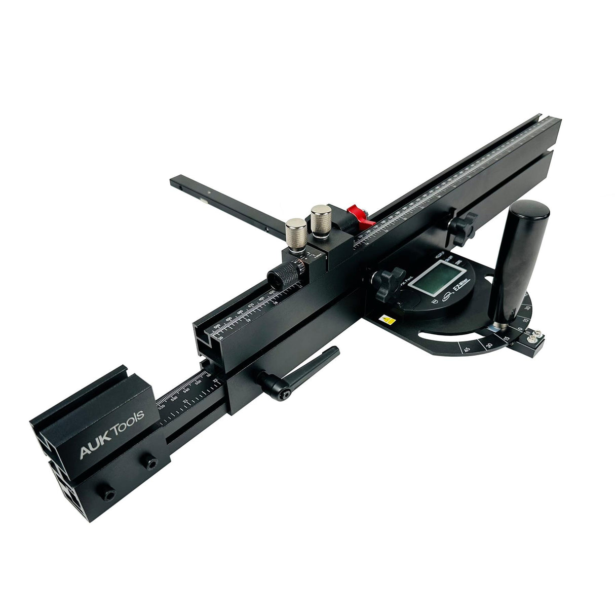 AUKTools Telescoping Mitre Fence with iGaging EZ Digital Miter Gauge