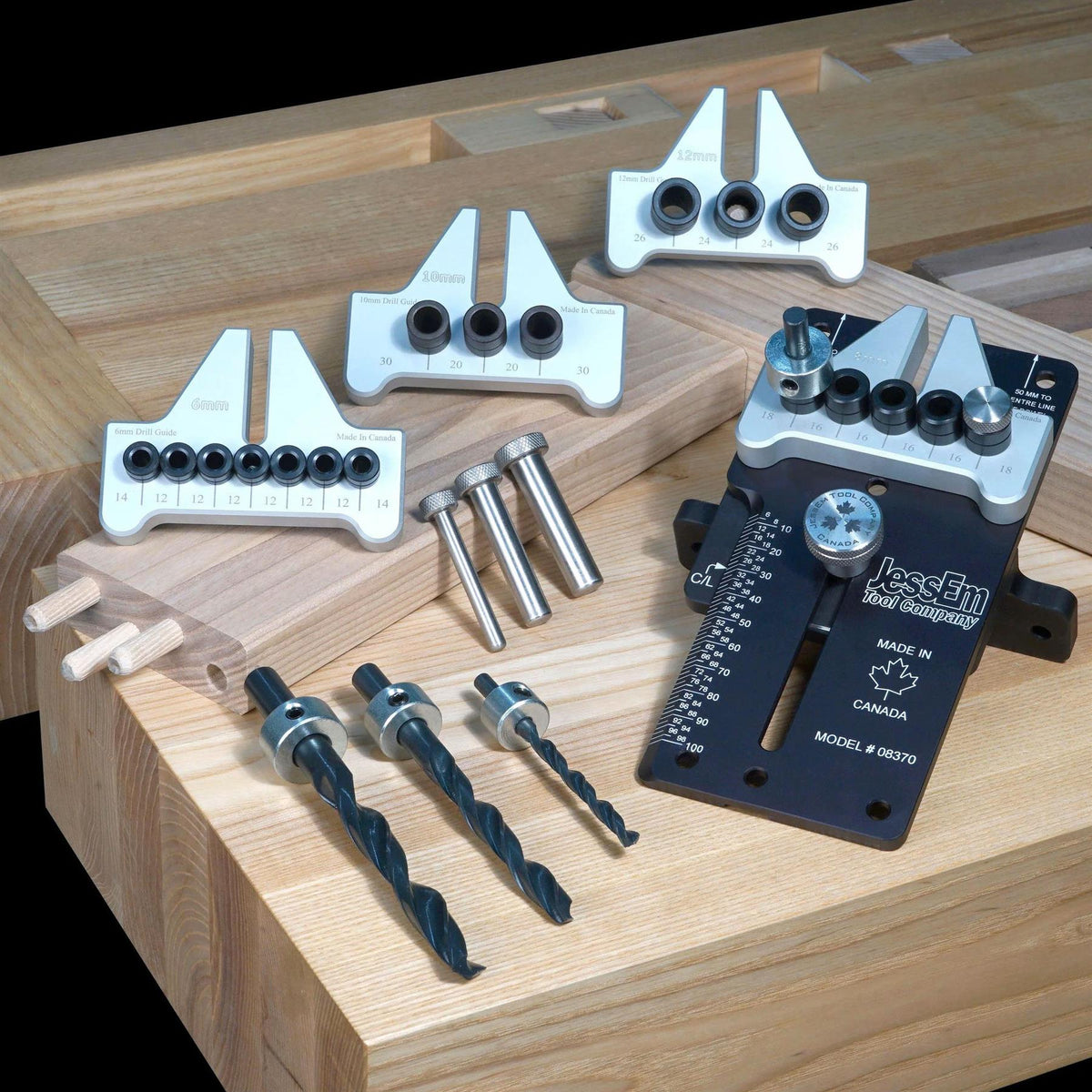 JessEm Dowelling Jig with 6, 8, 10 and 12mm Heads Package | Wood ...
