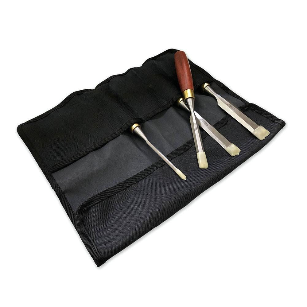Ashley Iles MkII Bevel Edged Chisels - Set of 4 with Tool Roll