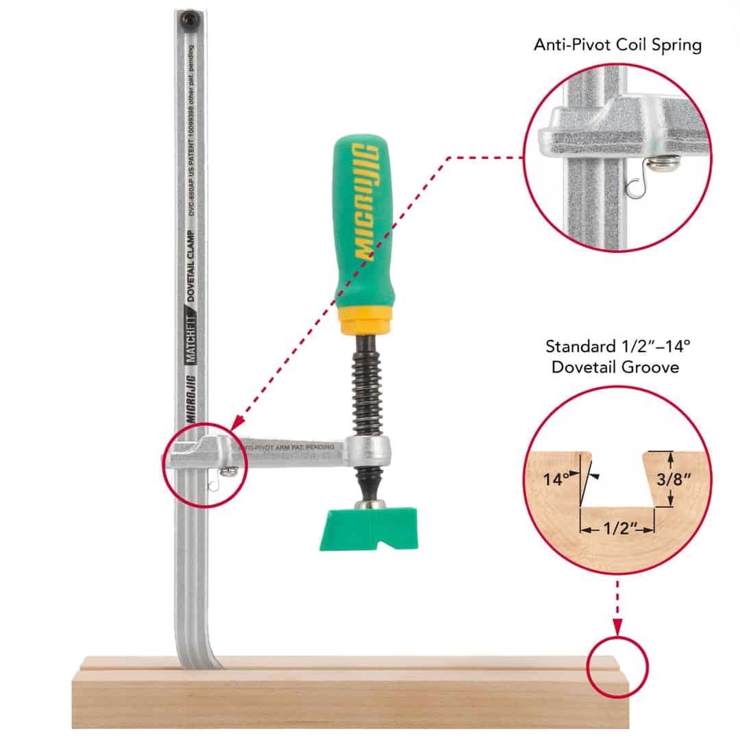 Micro Jig MATCHFIT Dovetail Clamp AP