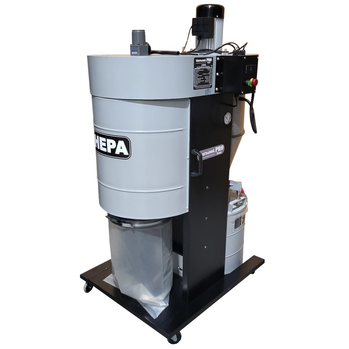 Charnwood HEPA C400RA 4hp 240v Cyclone Extractor with Remote Start & Auto Filter Cleaning