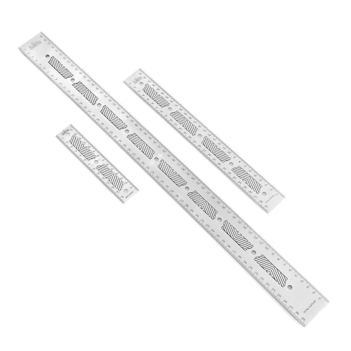 JessEm Stainless Steel Precision Rule Set - Metric | Wood Workers Workshop