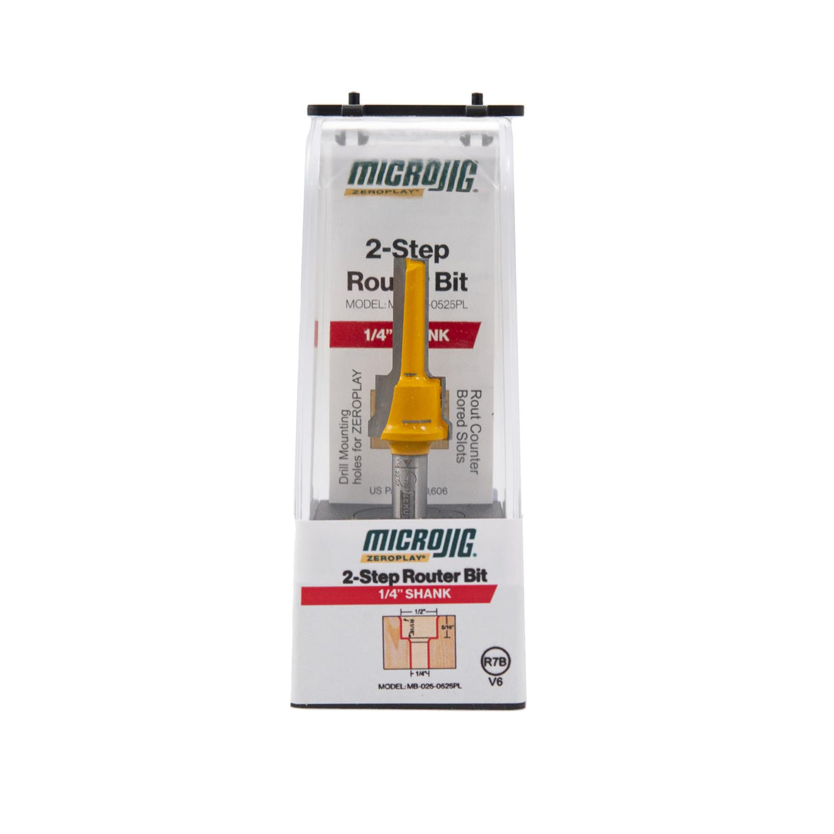 Micro Jig ZEROPLAY 2-Step Plunge Bit - 1/4" Shank