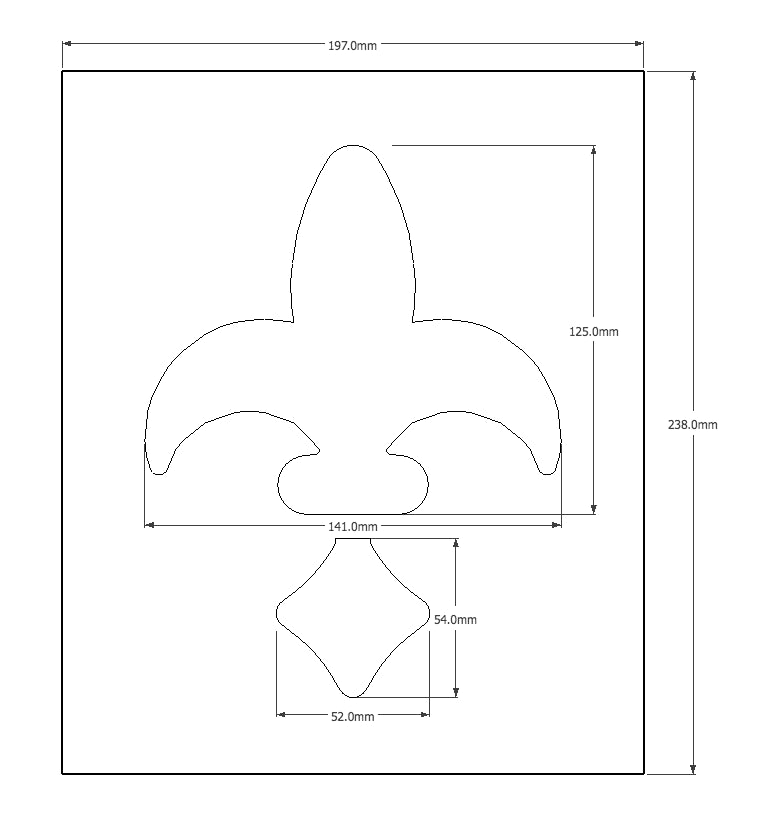 AUKTools Fleur-De-Lis Router Inlay Template