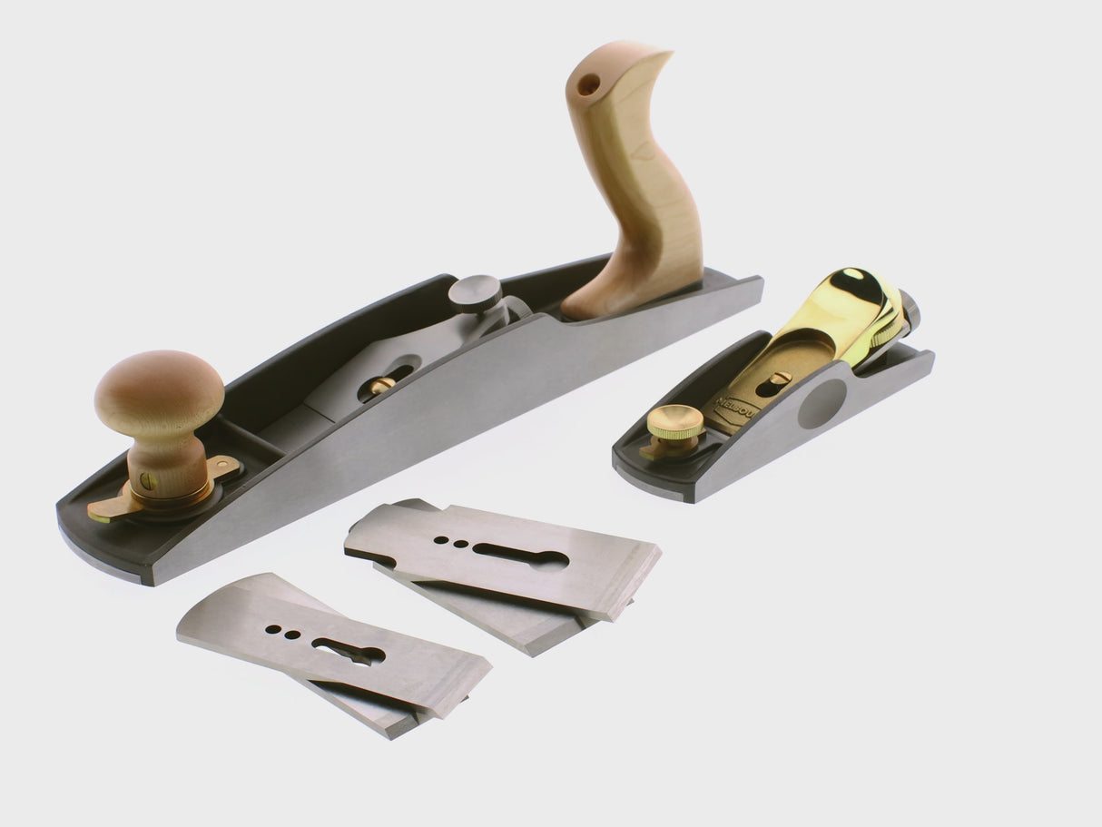Melbourne Tool Company Low Angle Block and Jack Plane Set with Extra Blades