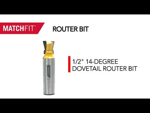 Micro Jig MATCHFIT Dovetail Router Bit (14 Degree) 1/4" Shank